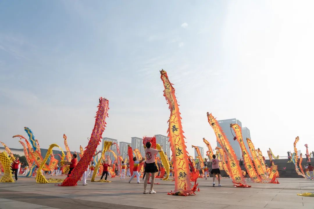 張家港市“人社杯”暨張家港市第八屆體育運動會彩帶龍（老年組）比賽順利舉行